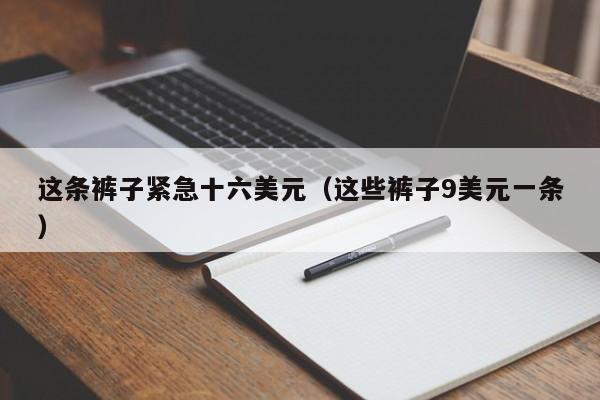 这条裤子紧急十六美元（这些裤子9美元一条）